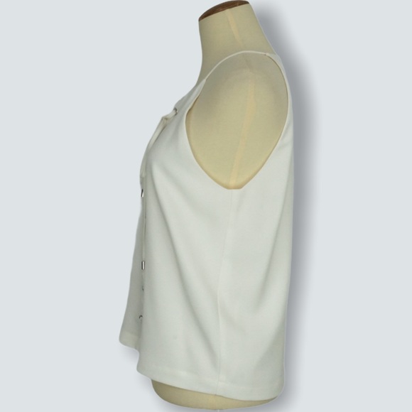 PARKER Estella Estella Grommeted Lace Up Top White - Picture 4 of 10